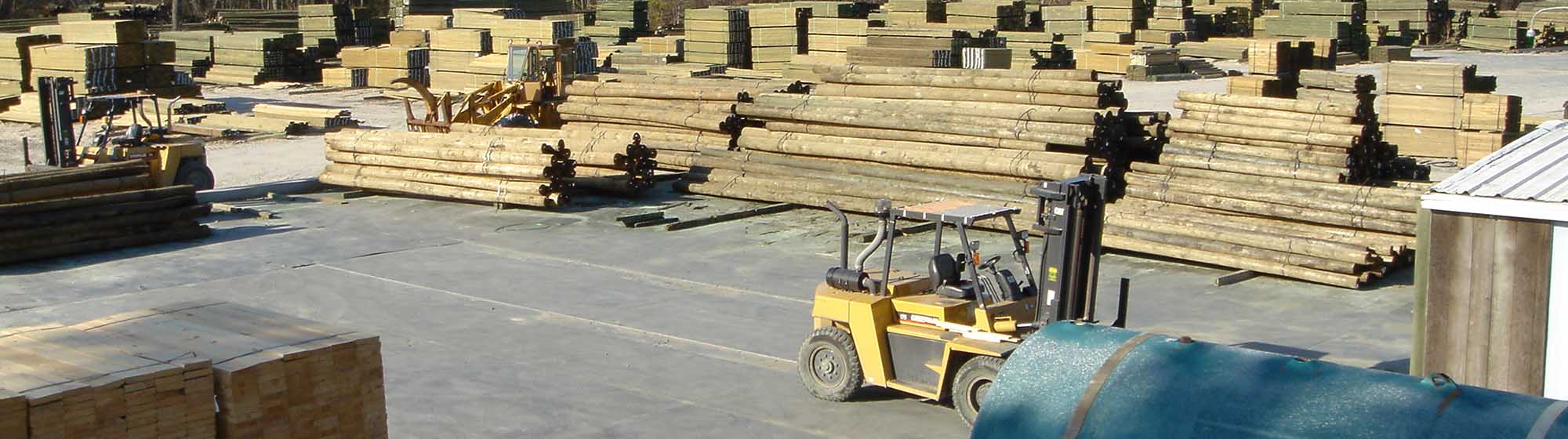 Loader in Lumber Yard